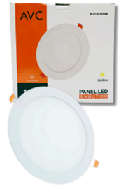 Panel LED redondo embutido 18W 6500K